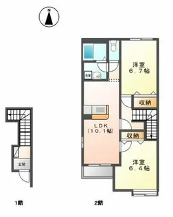 フォレストメゾン72【2階】の間取り