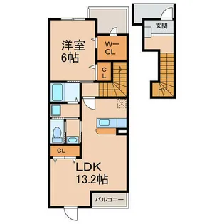 エトワールM Ⅰ・Ⅱ【2階】の間取り