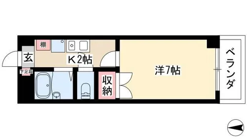 シーズンコート岩塚西【4階】の間取り