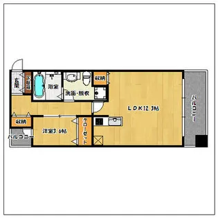 福岡花村ビル【603号室】の間取り