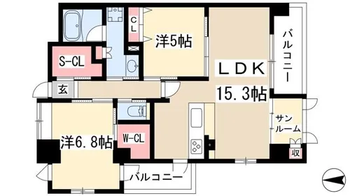 Grand Palace IKAI【6階】の間取り