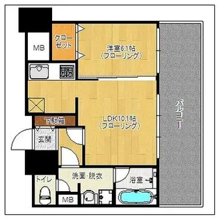 KDXレジデンス大濠ハーバービュータワー【24階】の間取り