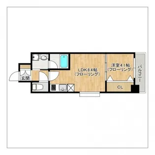 クレスティアフォーシーズン博多【4階】の間取り