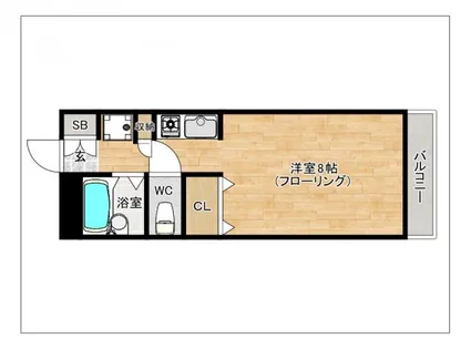 プリメール箱崎【201号室】の間取り
