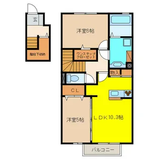 ラフィネM【2階】の間取り