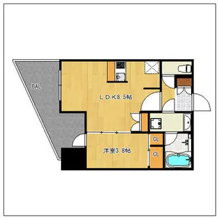 パークアクシス博多【8階】の間取り