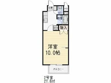 第2アイオーキャッスル【2階】の間取り