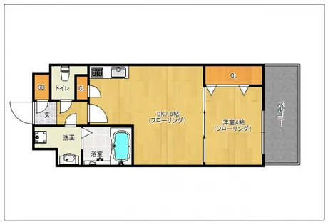 TAISHOKANLaBalconata【3階】の間取り