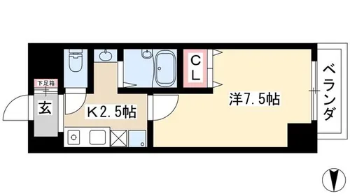 リアライズ黄金【402号室】の間取り