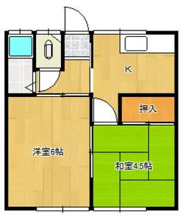 江頭アパート【2階】の間取り