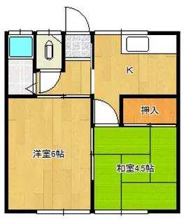 江頭アパート【2階】の間取り
