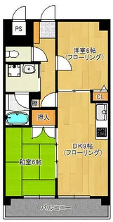 ライオンズマンション香椎駅東【206号室】の間取り