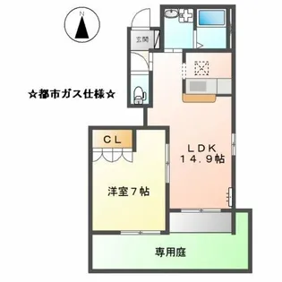 グランベル【1階】の間取り