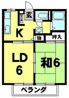 サンパトリ佐和山【A103号室】の間取り