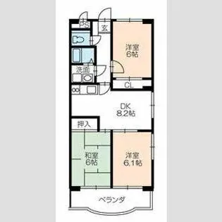サンアルカディアS【1階】の間取り