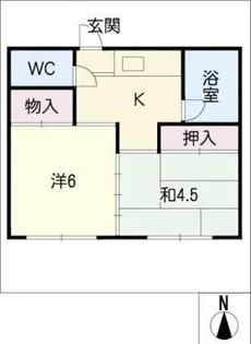 第二上中荘【2階】の間取り