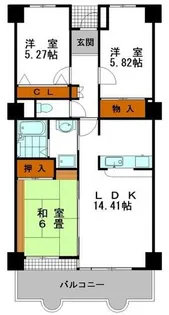シャトーブランシェ【703号室】の間取り