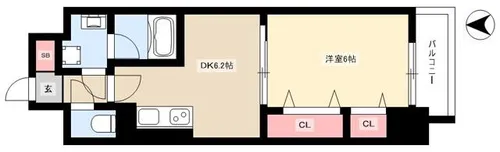 ル・ソレイユ【6階】の間取り