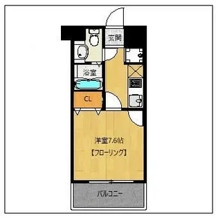 エンクレスト天神III【5階】の間取り