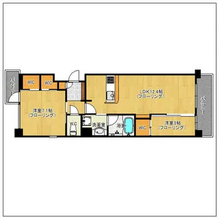 エスペランサ天神南【2階】の間取り