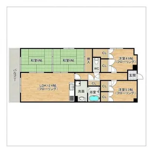 ファミール別府【5階】の間取り