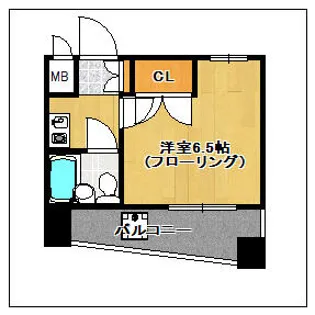 福大前エクセルアベニュー【410号室】の間取り