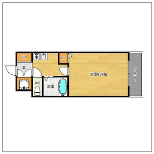 セレッソ中川【209号室】の間取り