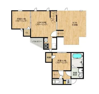 CB博多カルネ2【203号室】の間取り
