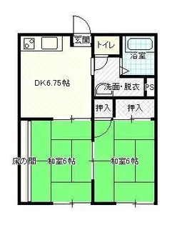 ホワイトコーポ【202号室】の間取り