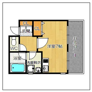 オーベルウェルス天神【611号室】の間取り