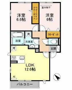 ラテールメイキラ【1階】の間取り