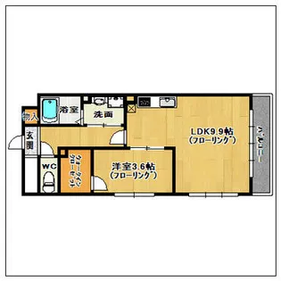 Aden箱崎駅前【804号室】の間取り