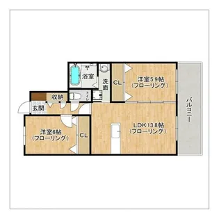 ファミーユ筑紫II【503号室】の間取り