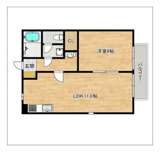 エスポワール二日市【Ⅰ102号室】の間取り