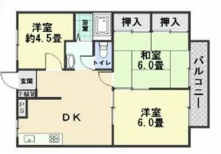 アルベロ福田【1階】の間取り