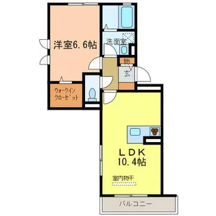 レフィナードKHY Ⅰ棟【2階】の間取り