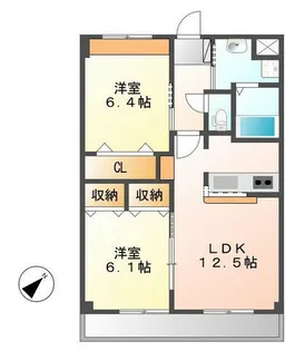 パークサイドシャトー エイト【1階】の間取り