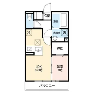 アンビシャス白山【1階】の間取り