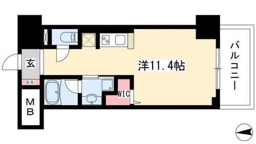 御幸レジデンス丸の内【902号室】の間取り