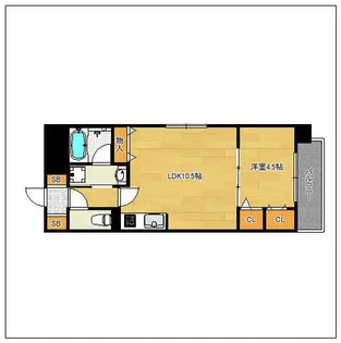 ダイアリー二日市駅前【205号室】の間取り