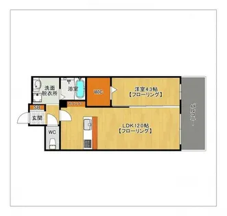 KL TOJIN EAST【604号室】の間取り