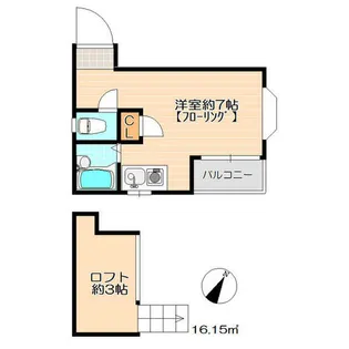 ファースト西新【102号室】の間取り