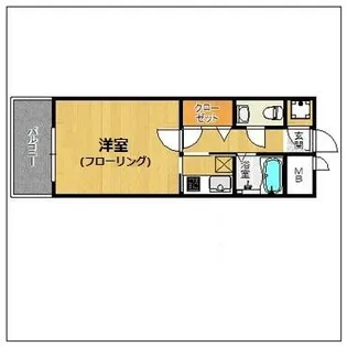 エステートモア天神スタジオ【14階】の間取り