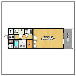 キャンパスシティ箱崎【2階】の間取り