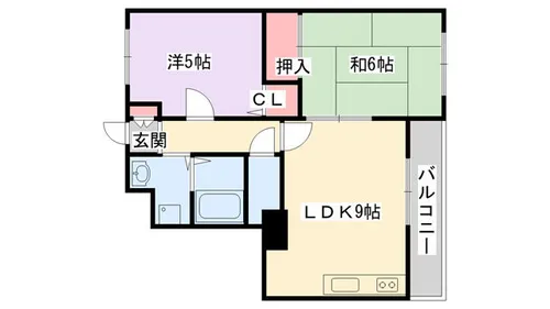 2LDKの間取り画像