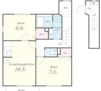 サニープレイス【2階】の間取り