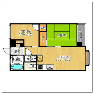 リバース平和【4階】の間取り