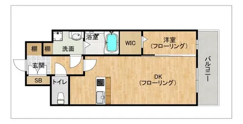 LANDIC K346【1005号室】の間取り