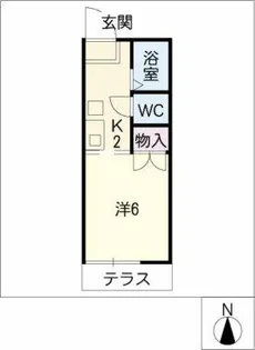リバティスクエア B【1階】の間取り