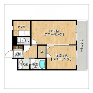 エトランゼX 天神【503号室】の間取り